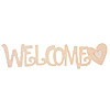 Wood Script Welcome Cutout - Unfinished - Welcome Sign - 