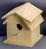 Unfinished Wood Bird House - Wooden Birdhouse - Unfinished - Wooden Bird House - 