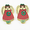 Angel Cutout - Red - Small Wooden Angel Cutouts - 