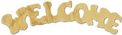 Unfinished Wooden Welcome Cutout - Unfinished - Wooden Welcome Cutout - 