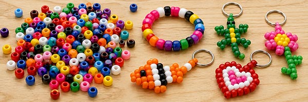 Pony Beads for Craft Projects in a Large Assortment of Colors.