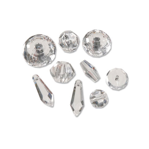 60 Teardrop beads silvery pearl acrylic BB353