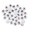 Round Letter Beads - Letter A - Letter Beads - Alphabet Beads