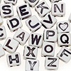 Square Acrylic Alphabet Beads - Number 0 - Letter Beads - Alpha Beads