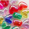Aurora Borealis Heart Beads - AB Heart Beads