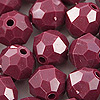 Faceted Beads - Burgundy Op - 8mm Faceted Acrylic Beads - Plastic Faceted Beads - 8mm Faceted Beads