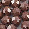 Faceted Beads - 4mm Beads - Faceted Plastic Beads - Brown - 4mm Faceted Beads - Acrylic Faceted Beads