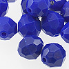 Faceted Beads - Royal Blue Op - 8mm Faceted Acrylic Beads - Plastic Faceted Beads - 8mm Faceted Beads