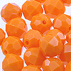 6mm Beads - Faceted Beads - Orange Op - Facet Beads - 6mm Fishing Beads