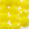 6mm Beads - Faceted Beads - Yellow Op - Facet Beads - 6mm Fishing Beads