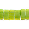 CARRIER BEADS - CZECH CARRIER BEADS - Green Opal - Two Hole Beads - 2 Hole Beads - 2 Hole Pillow Beads