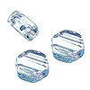 Two Hole Beads - 2 Hole Beads - Honeycomb Beads - Lumi Blue - Two Hole Beads - 2 Hole Beads - 2 Hole Slider Beads - Double Hole Beads - Honeycomb Beads