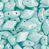 DiamonDuo Beads - Diamond Shaped Beads - Aqua Glow In The Dark - DiamonDuo - Two Hole Diamond Beads