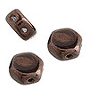 Two Hole Beads - 2 Hole Beads - Honeycomb Beads - Chocolate Bronze - 2 Hole Slider Beads - Double Hole Beads - 2 Hole Honeycomb Beads