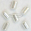 Pearl Glass Tube Beads - White - Glass Beads - Tube Beads - Pearl Beads