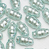 Pearl Glass Swirl Beads - Delicate Blue - Glass Beads - Swirl Beads - Pearl Beads