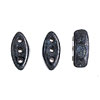 Three Hole Beads - Czech Cali Beads - 3 Hole Beads - Black/ab Reversal - Marquise Beads - Oblong Beads