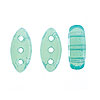 Three Hole Beads - Czech Cali Beads - 3 Hole Beads - Crystal - Marquise Beads - Oblong Beads