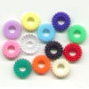 Corrugated Rings - Lt Blue Op - spacer bead - 