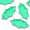 Holly Leaf Beads - Dogwood Leaf Beads - Metal Leaf Beads - - Leaf Beads