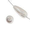 Pearl Teardrop Strand - White - Pearl Teardrop Beads - Pearl Drop Beads - Preciosa Crystal Pearl