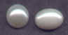 Oval Pearl Cabachon - Ivory Pearl - Half Round - Oval Beads
