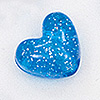 Pony Heart Beads - Heart Shaped Beads - Blue W/silver Glitter - Heart Beads - Heart Pony Beads - Pony Bead Hearts - 