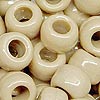 Pony Beads - Opaque - Dk Ivory - Craft Beads - Hair beads - Plastic Beads - Plastic Pony Beads - Opaque Pony Beads