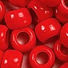 Pony Beads - Opaque - Red - Craft Beads - Hair beads - Plastic Beads - Plastic Pony Beads - Opaque Pony Beads
