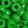 Pony Beads - Opaque - Green - Craft Beads - Hair beads - Plastic Beads - Plastic Pony Beads - Opaque Pony Beads