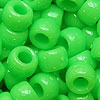 Pony Beads - Opaque - Lime - Craft Beads - Hair beads - Plastic Beads - Plastic Pony Beads - Opaque Pony Beads