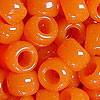 Pony Beads - Opaque - Orange - Craft Beads - Hair beads - Plastic Beads - Plastic Pony Beads - Opaque Pony Beads