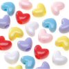 Heart Shaped Pony Beads - Assorted Opaque Colors - Pony Heart Beads - Pony Hearts - Pony Bead Hearts - 