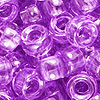 Transparent Pony Beads - Purple Pony Beads - Dk Amethyst - Hair beads - Plastic Beads - Plastic Pony Beads - Opaque Pony Beads - Craft Beads