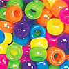 Pony Beads - Opaque - Assorted Neon - Craft Beads - Hair beads - Plastic Beads - Plastic Pony Beads - Opaque Pony Beads