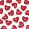 Pony Heart Beads - Heart Shaped Beads - Red Op - Heart Pony Beads - Pony Bead Hearts