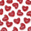 Pony Heart Beads - Heart Shaped Beads - Red Op - Heart Beads - Heart Pony Beads - Pony Bead Hearts