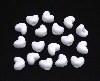 Pony Heart Beads - Heart Shaped Beads - Ivory Op - Heart Beads - Heart Pony Beads - Pony Bead Hearts