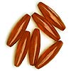 Spaghetti Beads - Root Beer Tr - Plastic Spaghetti Beads - Rice Beads