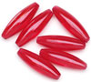 Spaghetti Beads - Xmas Red Tr - Plastic Spaghetti Beads - Rice Beads - 