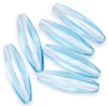 Spaghetti Beads - Lt Sapphire Tr - Plastic Spaghetti Beads - Rice Beads