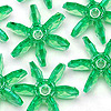 Starflake Beads - Xmas Green - 25mm Starflake Beads - Sunburst Beads - Starburst Beads - Ferris Wheel Beads - Paddlewheel Beads