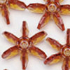 Starflake Beads - Sunburst Beads - Rootbeer - 18mm Starflake Beads - Sunburst Beads - Starburst Beads - Ferris Wheel Beads - Paddlewheel Beads