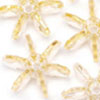 Starflake Beads - Champagne - 25mm Starflake Beads - Sunburst Beads - Starburst Beads - Ferris Wheel Beads - Paddlewheel Beads