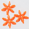 Starflake Beads - Sunburst Beads - Orange - 25mm Starflake Beads - Sunburst Beads - Starburst Beads - Ferris Wheel Beads - Paddlewheel Beads