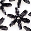 Starflake Beads - Sunburst Beads - Black - 18mm Starflake Beads - Sunburst Beads - Starburst Beads - Ferris Wheel Beads - Paddlewheel Beads