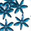 Starflake Beads - Teal - 25mm Starflake Beads - Sunburst Beads - Starburst Beads - Ferris Wheel Beads - Paddlewheel Beads