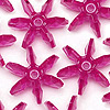 Starflake Beads - Sunburst Beads - Dk Hot Pink - 10mm Starflake Beads - Sunburst Beads - Starburst Beads - Paddle Wheel Beads - Ferris Wheel Beads