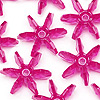 Starflake Beads - Dk Hot Pink - 25mm Starflake Beads - Sunburst Beads - Starburst Beads - Ferris Wheel Beads - Paddlewheel Beads