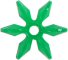 Starflake Beads - Sunburst Beads - Green Op - Sunburst Beads - Starburst Beads - Ferris Wheel Beads - Paddlewheel Beads
